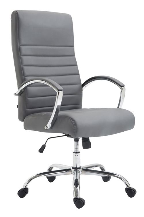 CLP Fauteuil de bureau XL Valais similicuir , Gris