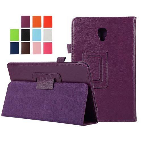 Xeptio Galaxy Housse Samsung Tab A 10.5 Wifi - 4G/Lte Cuir Style Violette Avec Stand - Etui Coque Violet De Protection Tablette Taba 10,5 Pouces 2018 T590 / T595 - Accessoires Pochette !