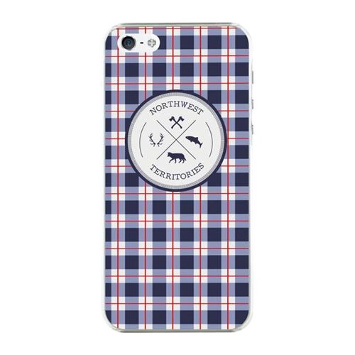 BIGBEN CONNECTED Coque rigide North West - Pour iPhone 5 / 5S / 5C / SE - Bleue motifs a carreaux