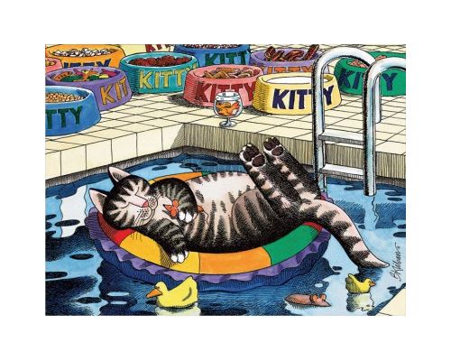 Puzzle 300 Pièces : B. Kliban : PoolCat, Pomegranate