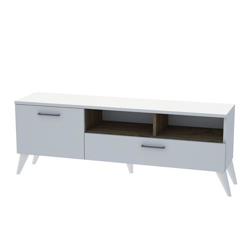 Meuble TV scandinave Sinba - 120 x 48 cm - Blanc