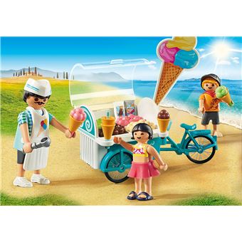Playmobil Family Fun La Villa de vacances 9426 Marchand de glaces et triporteur