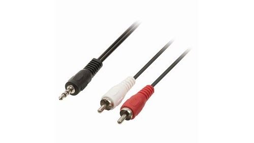 Câble audio stéréo 3,5 mm mâle - 2x rca mâles 1,0 m noir nedis