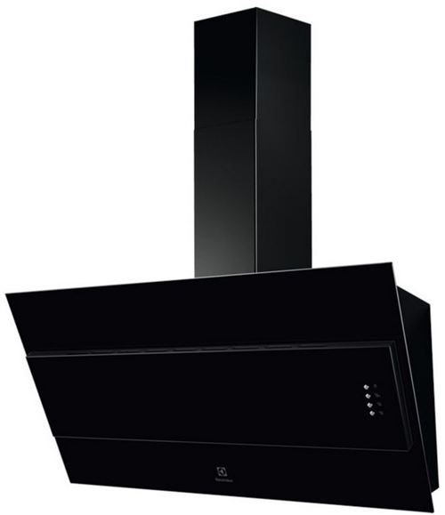 Hotte Décorative Inclinée 90Cm 600M3/H Noir Electrolux Lfv319K