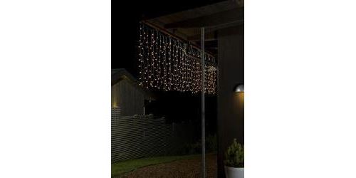 Guirlande lumineuse stalactites Konstsmide 3675-103 pour l'extérieur 24 V Ampoule LED blanc chaud (L x l x h) 15.07 m x 507 cm x 100 cm