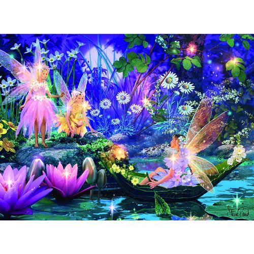 Puzzle 500 Pièces : La Forêt des Fées, avec 55 Pierres pour décorer, Ravensburger