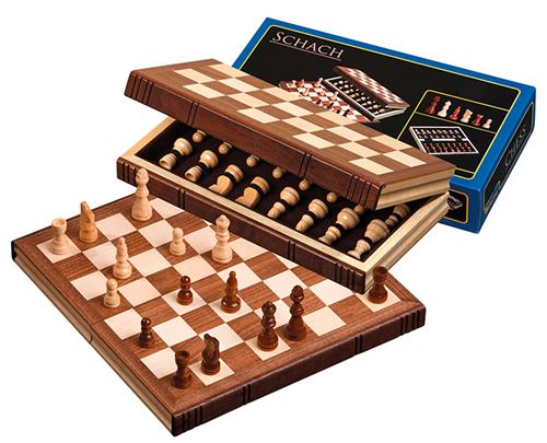 Philos jeu d'échecs de voyage en bois 30x15,5