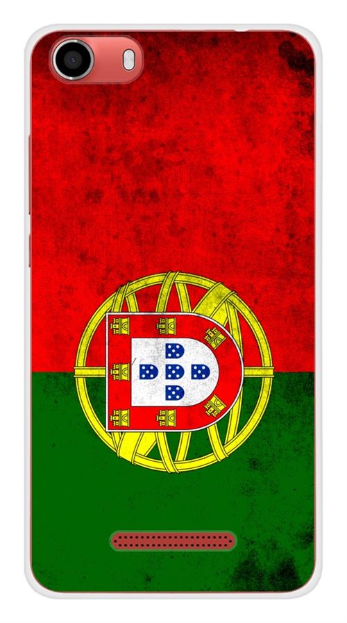 Coque en silicone imprimée compatible Wiko Lenny 2 Drapeau Portugal