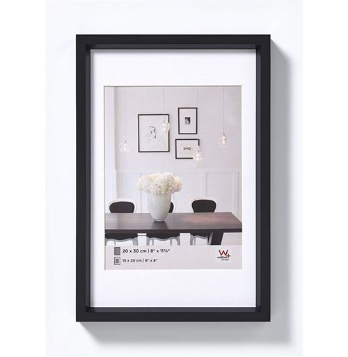 Cadre photo imitation acier Steel Style - 20 x 30 cm - Noir