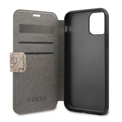 Etui Folio Guess Marron 4G pour Iphone 11