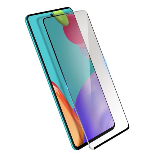 Film pour Samsung Galaxy A52 5G et 4G Verre Trempé 9H Bords Incurvés Anti-traces Contour noir