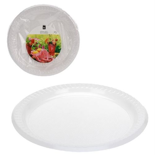 Assiettes jetables de qualité ménagère 22cm 20 pièces