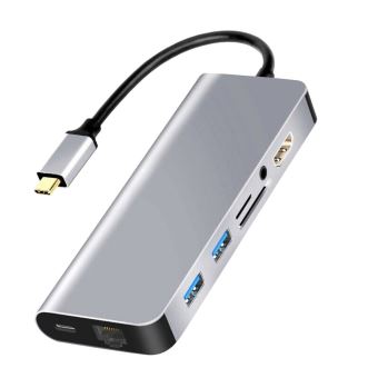 Noir DIGITUS Adaptateur Graphique USB Type-C multiport USB Type-C vers HDMI 4K Ultra HD 30 Hz Plastique VGA 