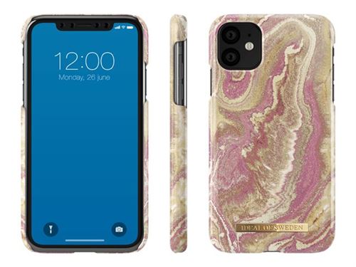 IDEAL OF SWEDEN Fashion Case S S19 Coque de protection pour telephone portable plastique golden blush marble pour Apple iPhone 11 XR