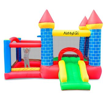 Chateau Gonflable Pour Enfants 3m Aire De Jeux Gonflable Avec Toboggan Et Double Parc Interieur Securise Souffleur Et Sac De Rangement Inclus Castle Bouncer Deluxe Jeu Piscine Gonflable