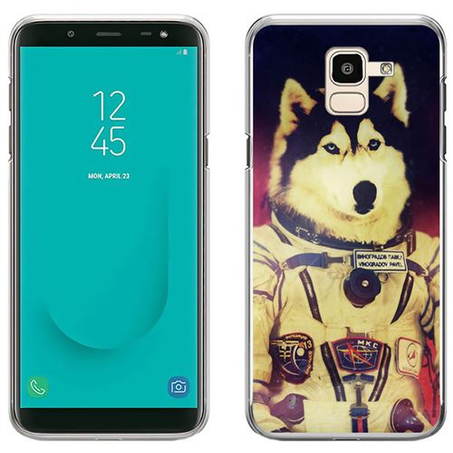 Coque pour Samsung Galaxy J6 -  Chien Jusky Astronaute