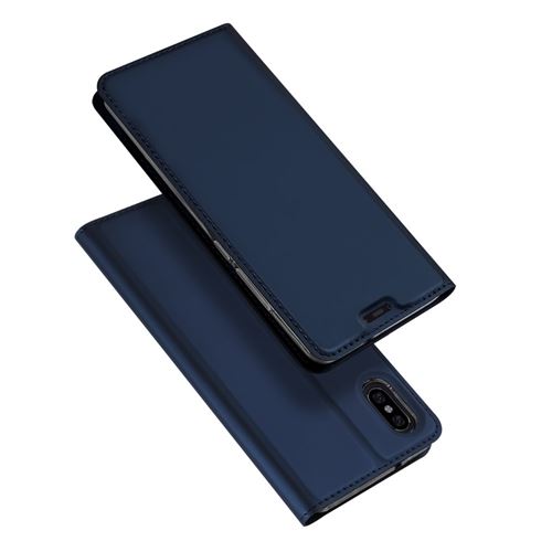 Etui en PU arrière bleu foncé pour votre Xiaomi Mi 8 Pro