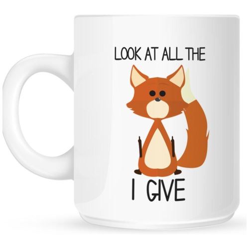 Grindstore - Tasse LOOK AT ALL THE FOX I GIVE (Taille unique) (Blanc) - UTGR764