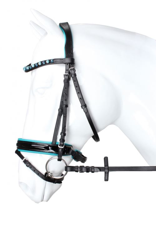 HORKA bride poney noir/bleu clairFlamingo