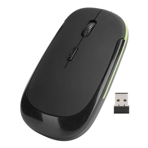 Non Communiqué Noir Souris Sans Fil 2.4G Récepteur Usb Optique 1600Dpi