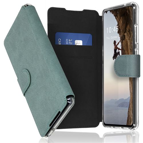 Coque Samsung Galaxy S21 FE Étui de téléphone portefeuille Accezz Xtreme Wallet Cuir artificiel Bleu clair