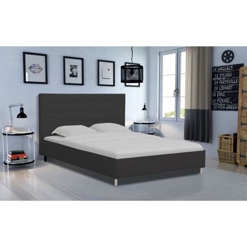 Lit Adulte Tyyli 180x200 Cm - Simili Noir