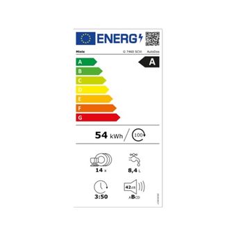 MIELE Lave vaisselle tout integrable 60 cm G 7980 SCVi AutoDos, 15 programmes, 42 db