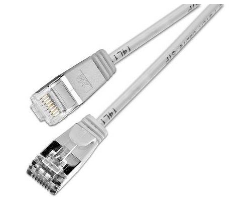 Wirewin Slim Light - Cordon de raccordement - RJ-45 (M) pour RJ-45 (M) - 2 m - F/FTP - CAT 6 - démarré, sans crochet, bloqué - gris