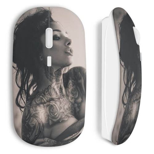 MANIACASE Souris Sans Fil Tattoo Sexy Girl 