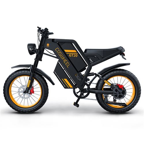  V&eacute;lo &eacute;lectrique tout-terrain COSWHEEL GT20, Default 25km/h, noir