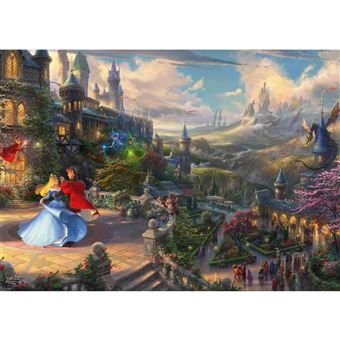 Puzzle 1000 pièces : Thomas Kinkade : La Belle au bois dormant, danse dans la lumière enchantée, Dis Schmidt - 1