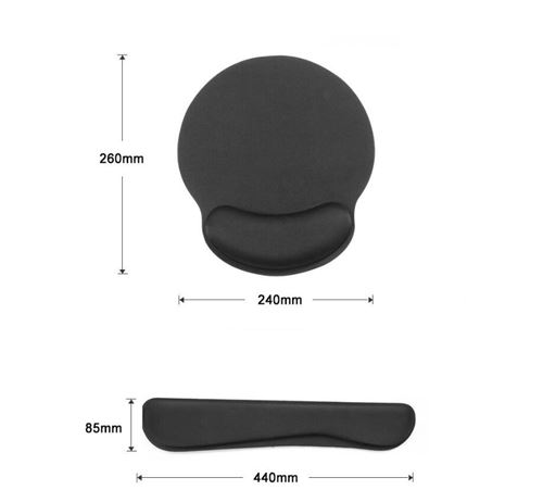 Tapis de souris ergonomique extra-large Trust avec repose-poignet en gel  souple Noir - Fnac.ch - Tapis de souris