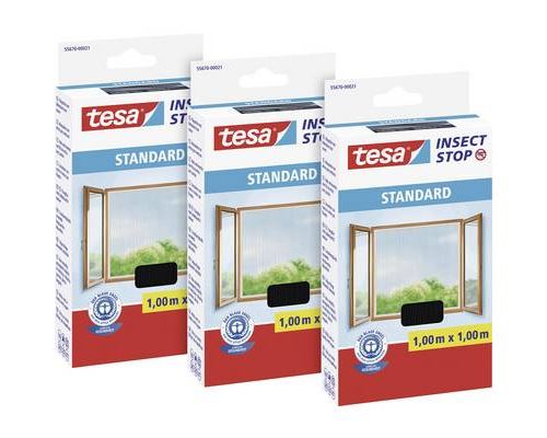 Tesa STANDARD 55670-00500-03 Moustiquaire pour fenêtre (l x H) 1000 mm x 1000 mm anthracite 3 pc(s)