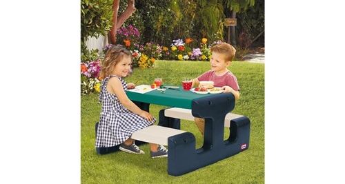 Little tikes - table de pique-nique junior - colori jungle - pour exterieur ou interieur
