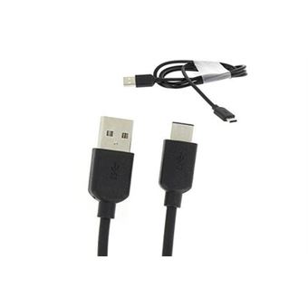 Cable USB-C + Chargeur Secteur Noir pour Samsung Galaxy S10 / S10+ / S10e -  Cable Type USB