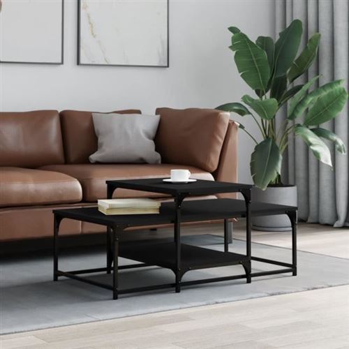 VIDAXL - Table basse - Noir - 102x60x45 cm - Image 3
