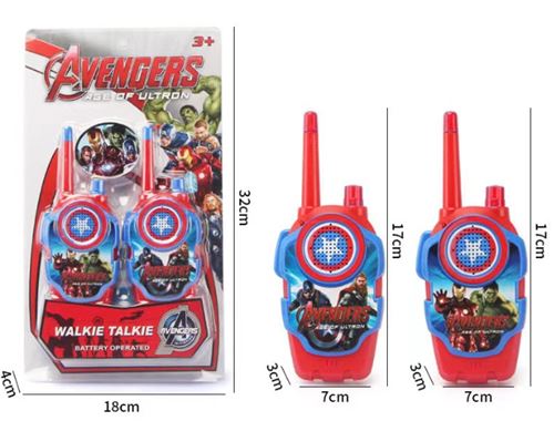 Talkie Walkie Enfants Avengers Bleu 32x18x4cm