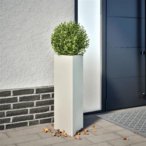 Vidaxl Blanc Jardinière - Acier - Image 3