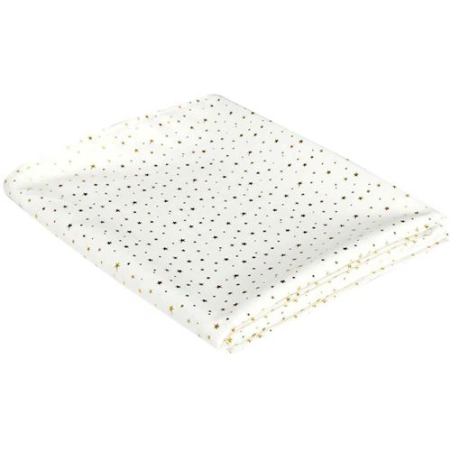The Home Deco Factory - Nappe en polyester motif étoile dorée 140 x 250 cm