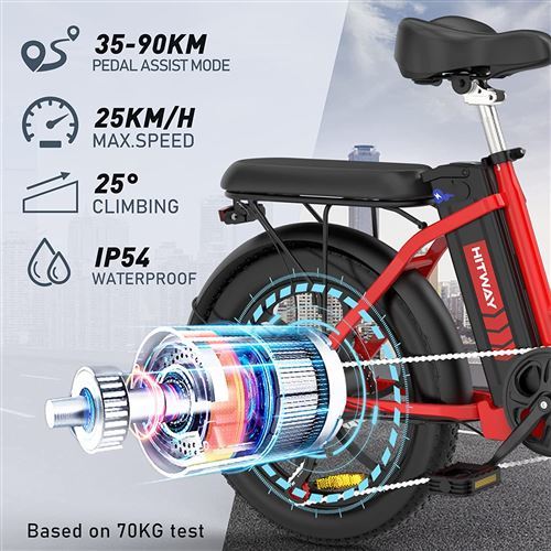 Vélo électrique RCB E-bike 26 - 7 Vitesses Max 25km/h - Batterie