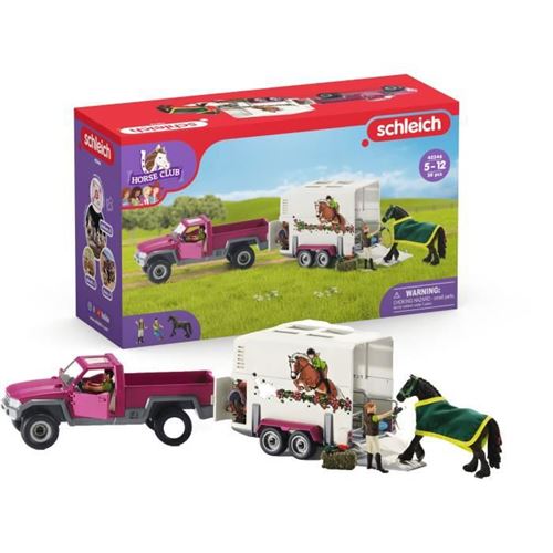 SCHLEICH - Pick-up avec remorque pour cheval - 42346 - Gamme Horse Club