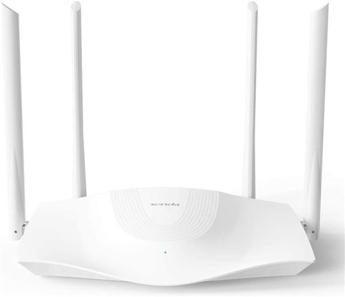 Routeur WiFi 6 AX1800 Dual bande Quad Core - Tenda RX3, Couverture 110m², Ports Gigabit, contrôl parental, idéal pour jeux&streaming
