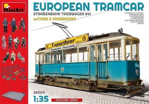 European Tramcar(strassenbahn Triebwagen 641) With Crew & Passengers- 1:35e - Miniart