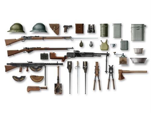 Wwi French Infantry W&e - 1:35e - Icm