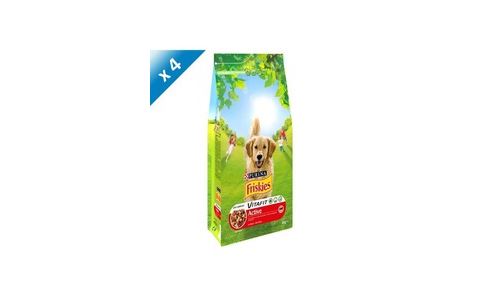 Comparer les prix de Friskies vitafit active : au boeuf - 4 kg (x4) -  pour chien adulte