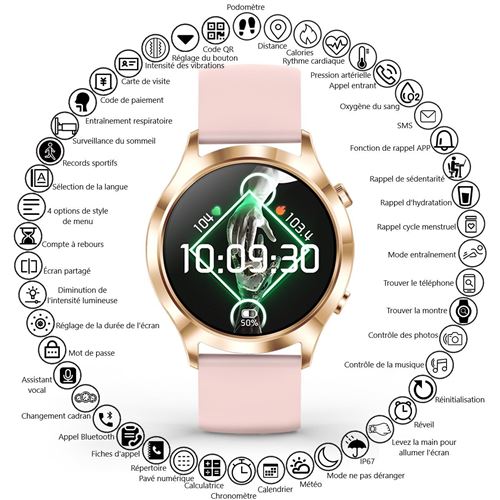 Montre Connectee Multifonctions Platyne Montre connect e Achat