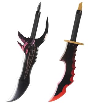 Pack 2 Dagues Solo Leveling En Bois - Cosplay Sung Jinwoo - Décoration - Fourreaux Inclus - 2