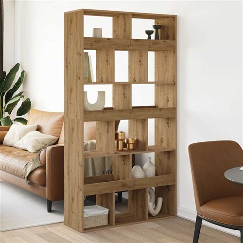 Non Communiqué Marron Vidaxl Bibliothèque Chêne Artisanal 100X33x187,5 Cm Bois D'ingénierie3309383