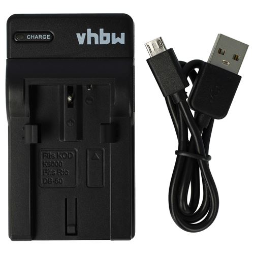 vhbw Chargeur USB de batterie compatible avec Kodak EasyShare Z8612 IS, ZX1 HD Camcorder batterie appareil photo digital, DSLR, action cam