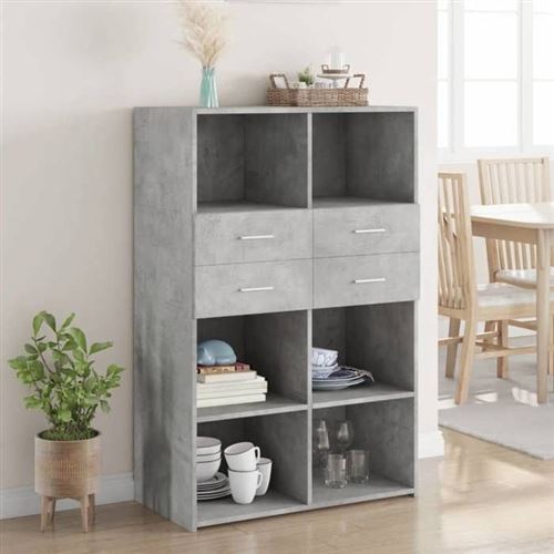 Vidaxl Gris Buffet Haut - Béton - Image 3